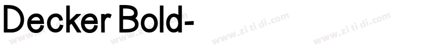 Decker Bold字体转换